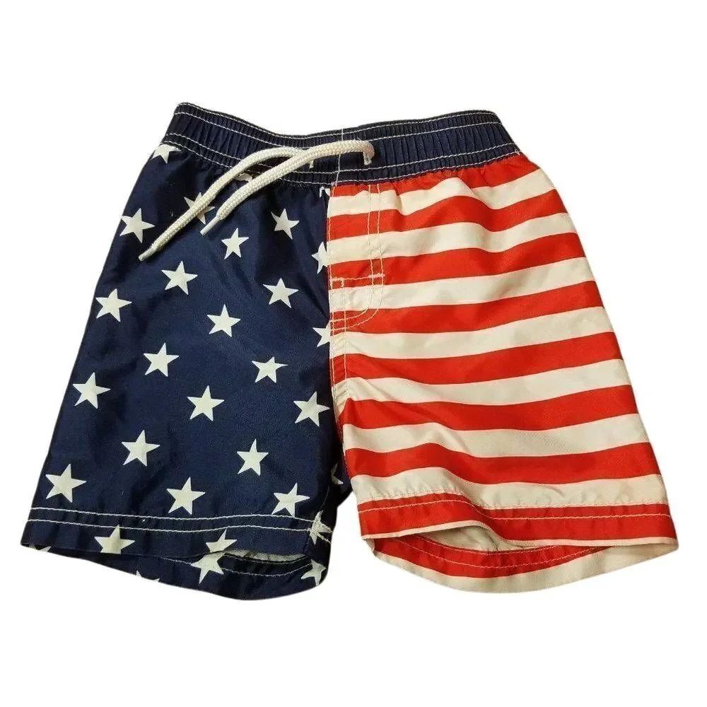 Old Navy patriotic Swim Trunks 12-18 months
